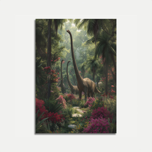Ancient Dinosaurs Forest Poster