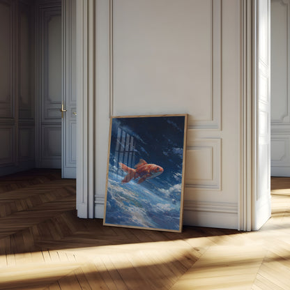 Himmelsk Guldfisk Rejse Plakat