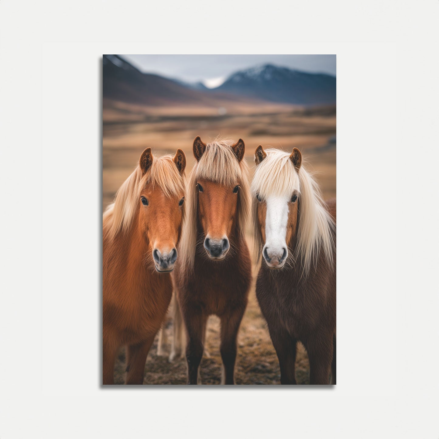 Majestic Icelandic Horses Poster