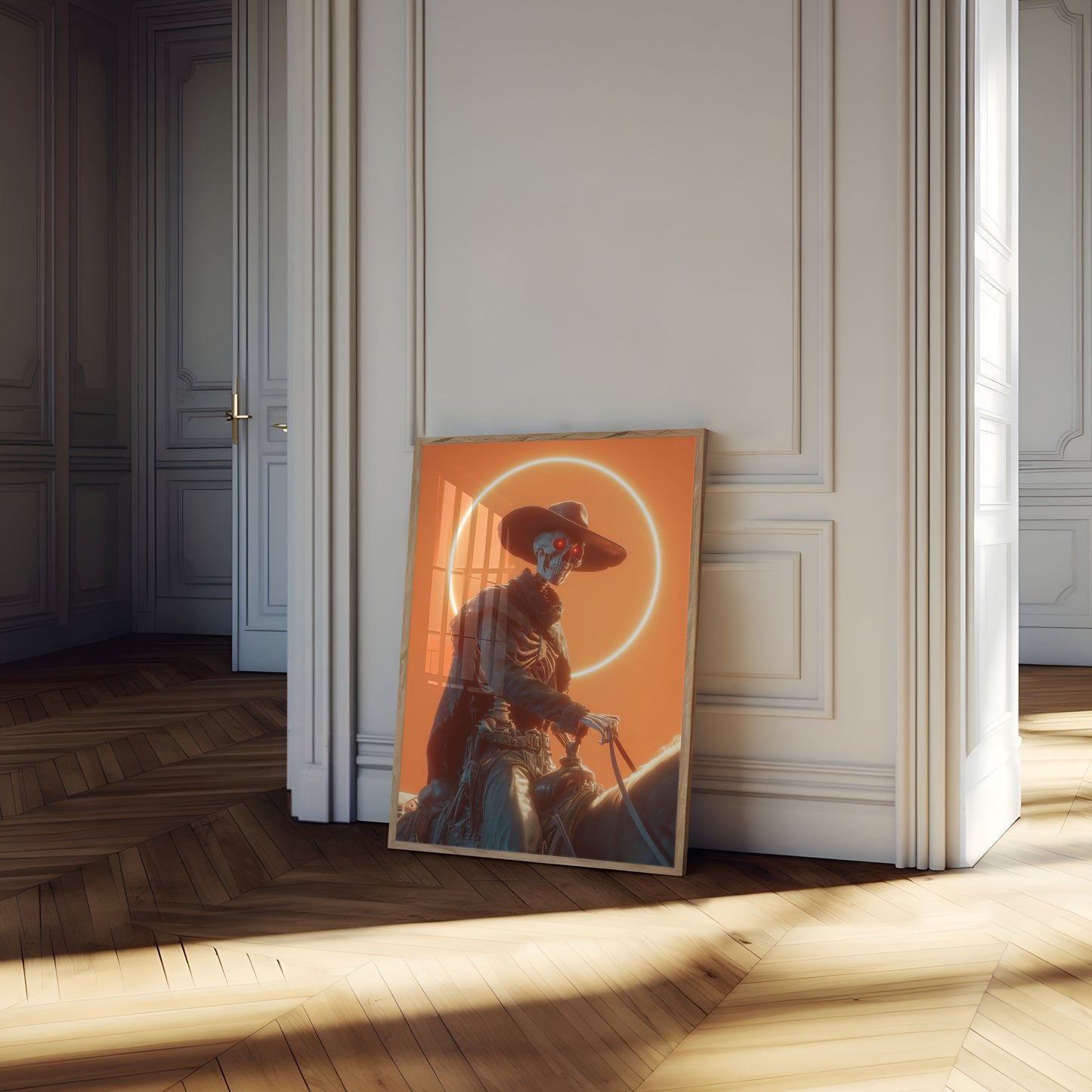 Skelett-Cowboy Solnedgångsposter