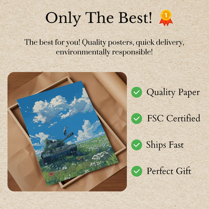 Nature Reclaims Forgotten Tank Poster