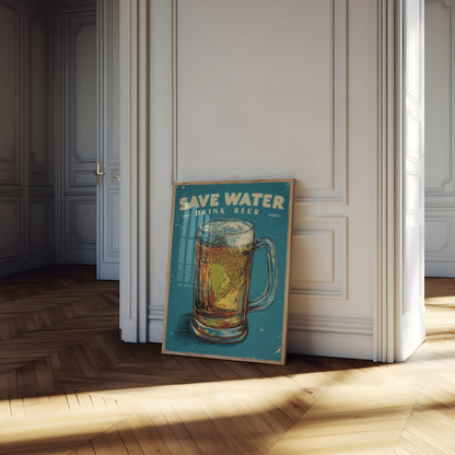 Save Water Drink Beer Poster