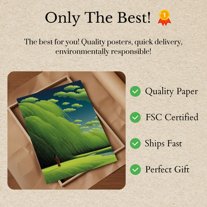 Einsamer Mönch im grünen Tal Poster