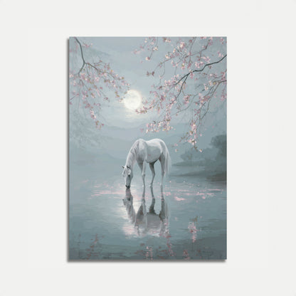 Poster di Cavallo di Ciliegio al Chiaro di Luna