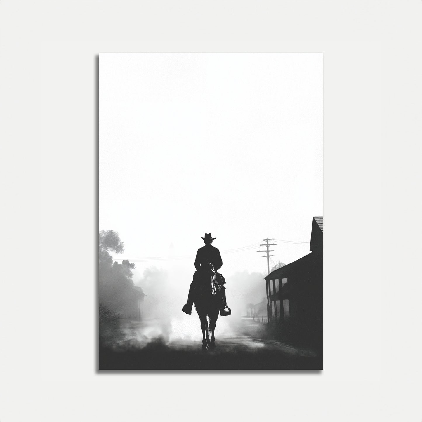 Einsamer Cowboy Nebelritt Poster