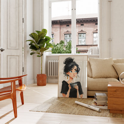 Morning Coffee Moment Poster