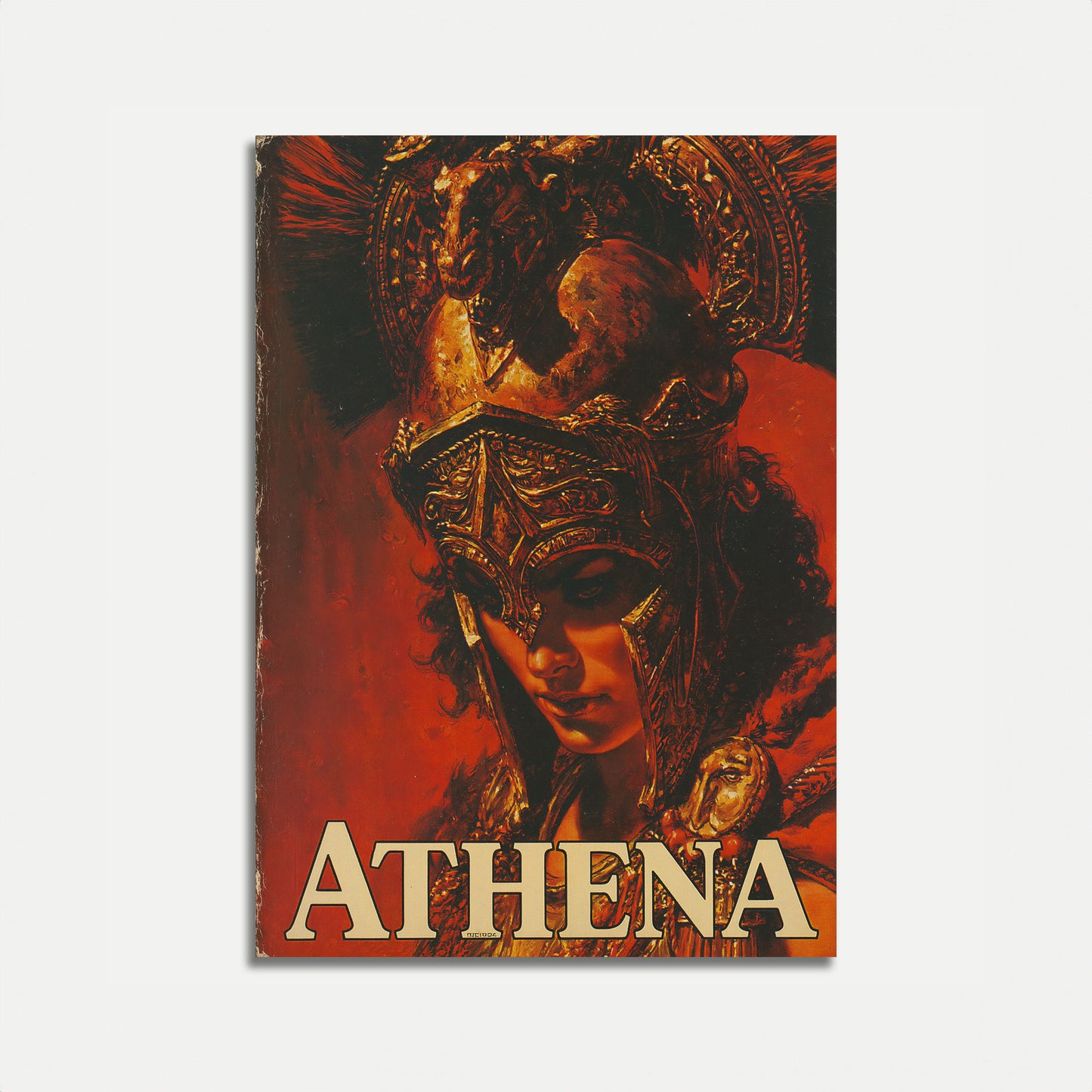 Goddess Athena Golden Warrior Poster