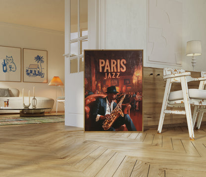 Paris Jazz Club Vintage Poster