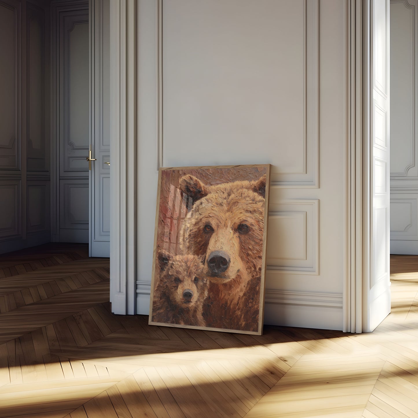 Poster della Mamma Orsa e del Cucciolo