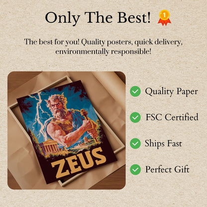 Zeus King of Gods Poster