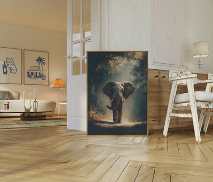 Majestic Elephant Forest Journey Poster