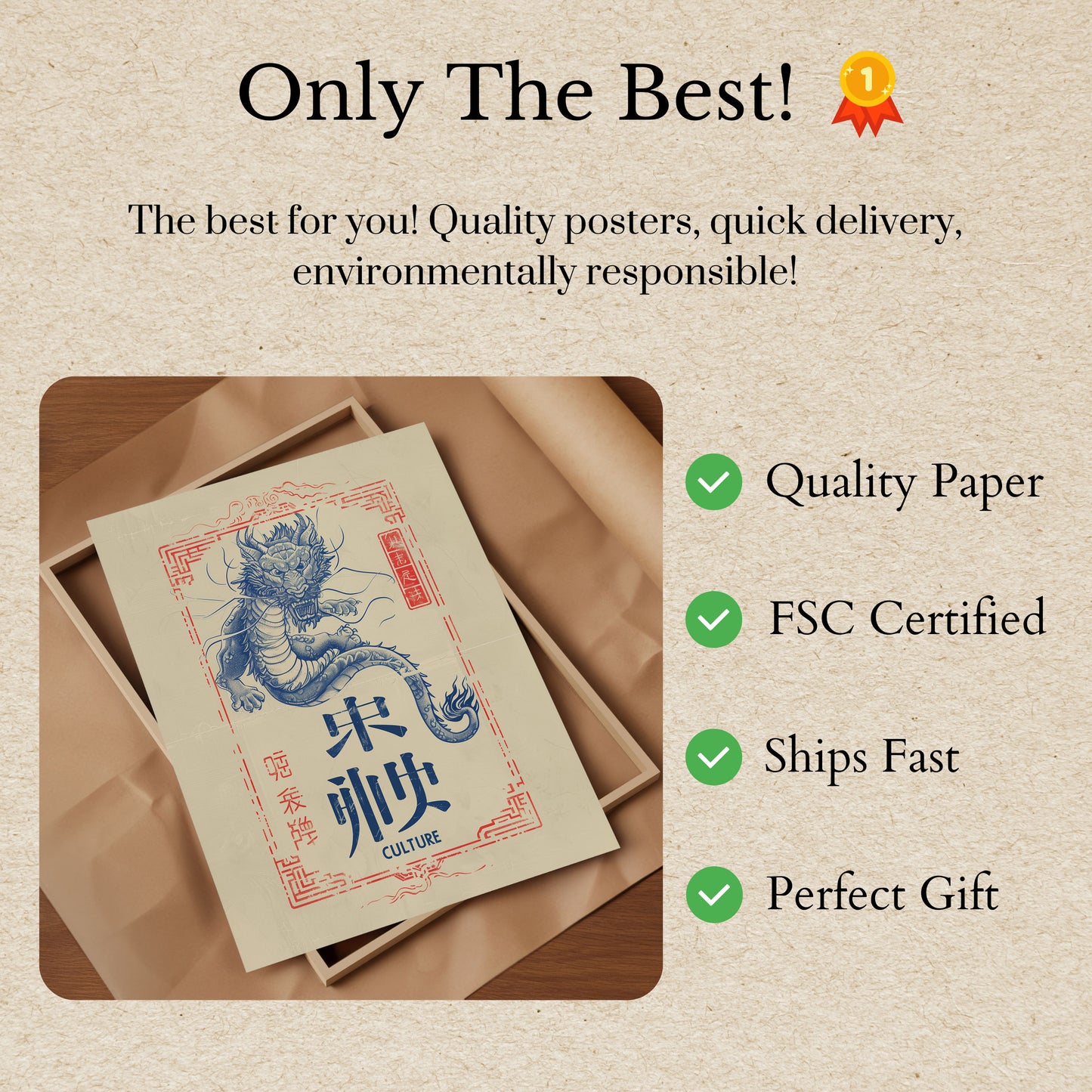 Eastern Dragon Culture Poster