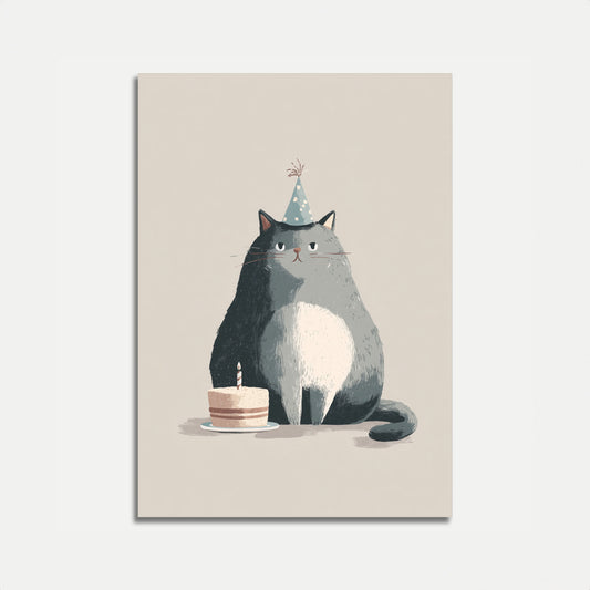 Birthday Cat Party Poster