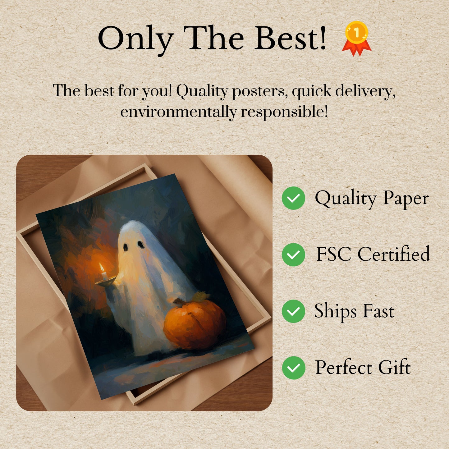 Haunting Halloween Ghost Poster