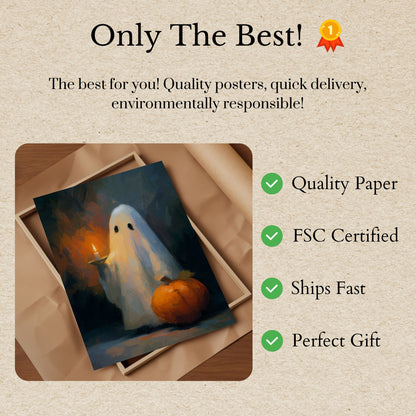 Haunting Halloween Ghost Poster