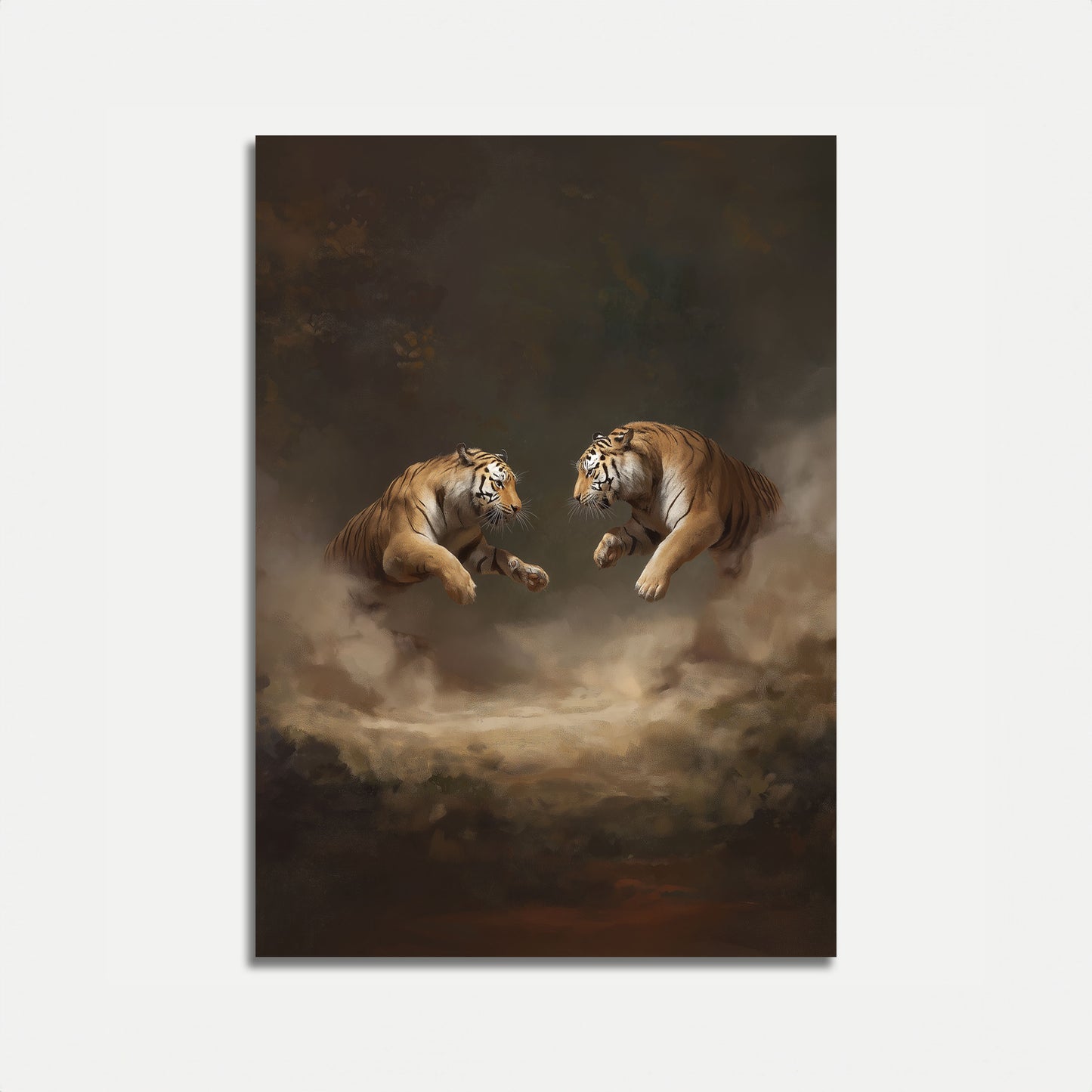 Tigers in Fierce Dance Poster