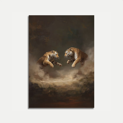 Tigers in Fierce Dance Poster