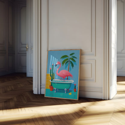 Flamingo Badtijd Poster