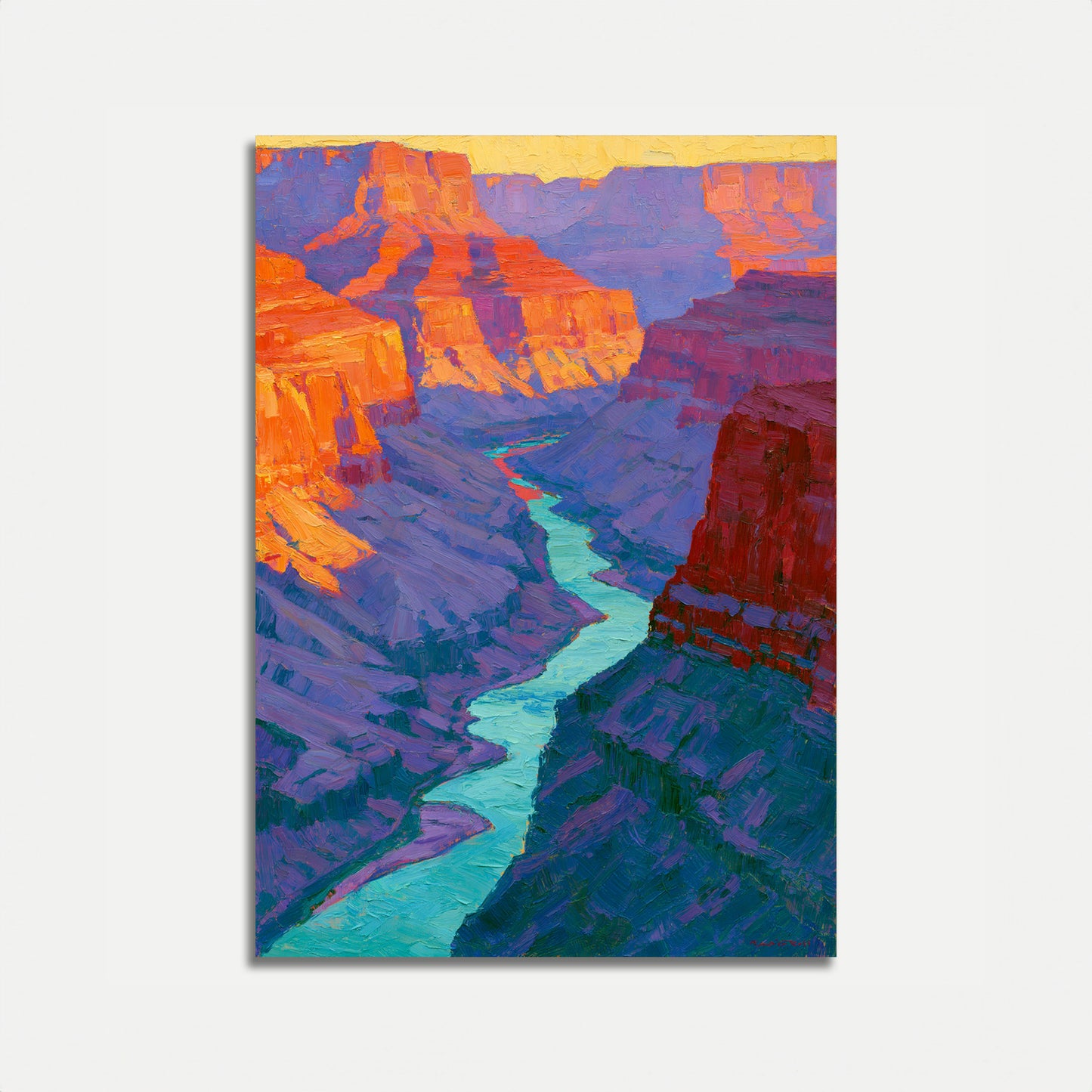 Großer Canyon Sonnenuntergang Ölgemälde Poster