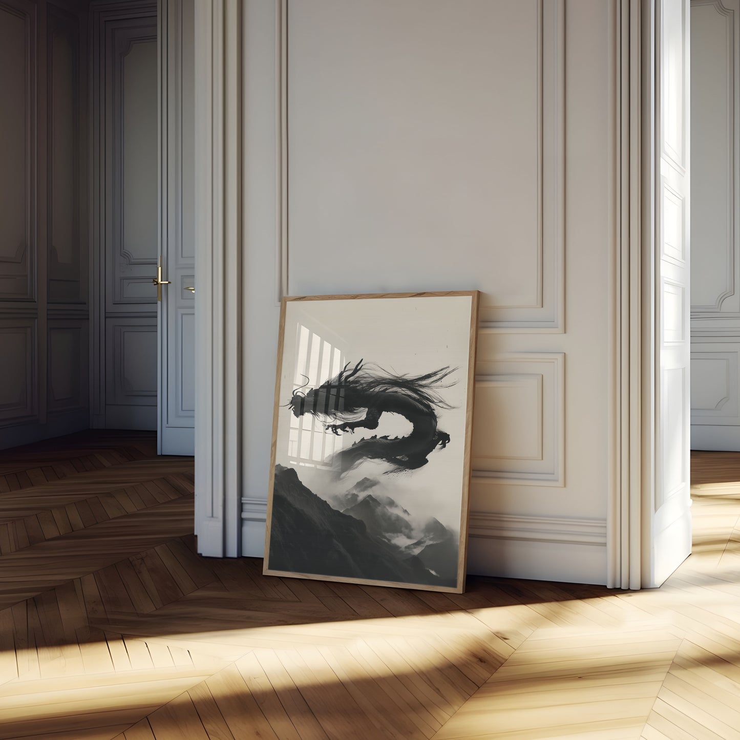 Mystic Mountain Dragon Poster