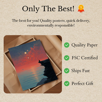 Solitary Reflection at Sunset Poster