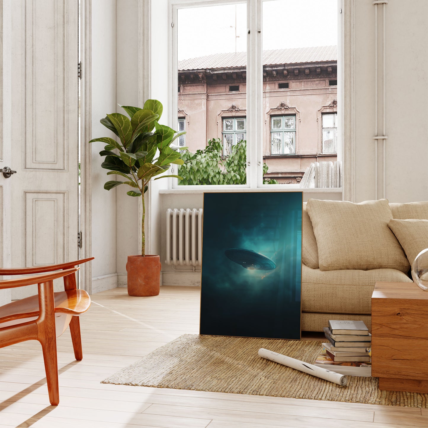 Cosmic UFO Encounter Poster