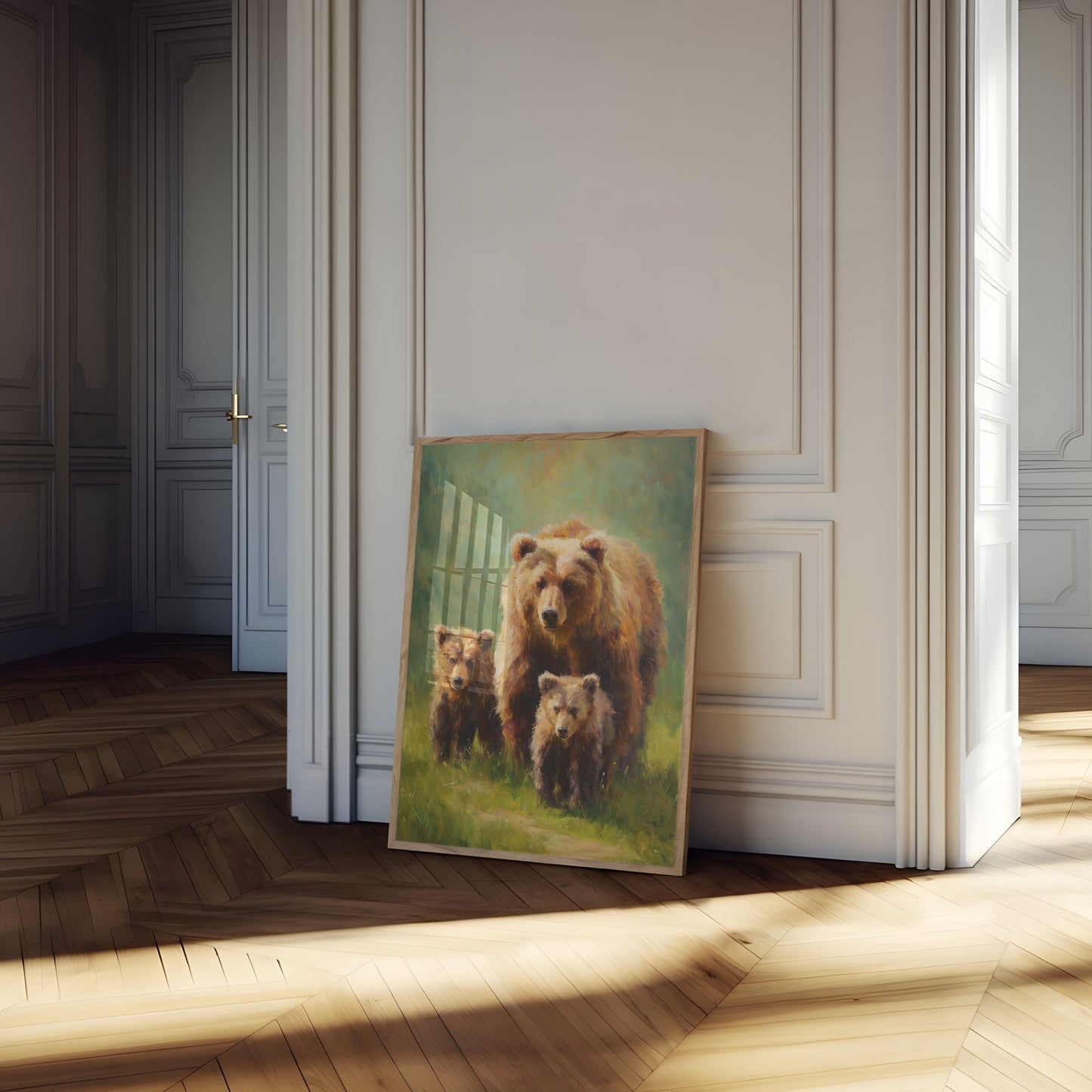 Bear Family in Nature Poster