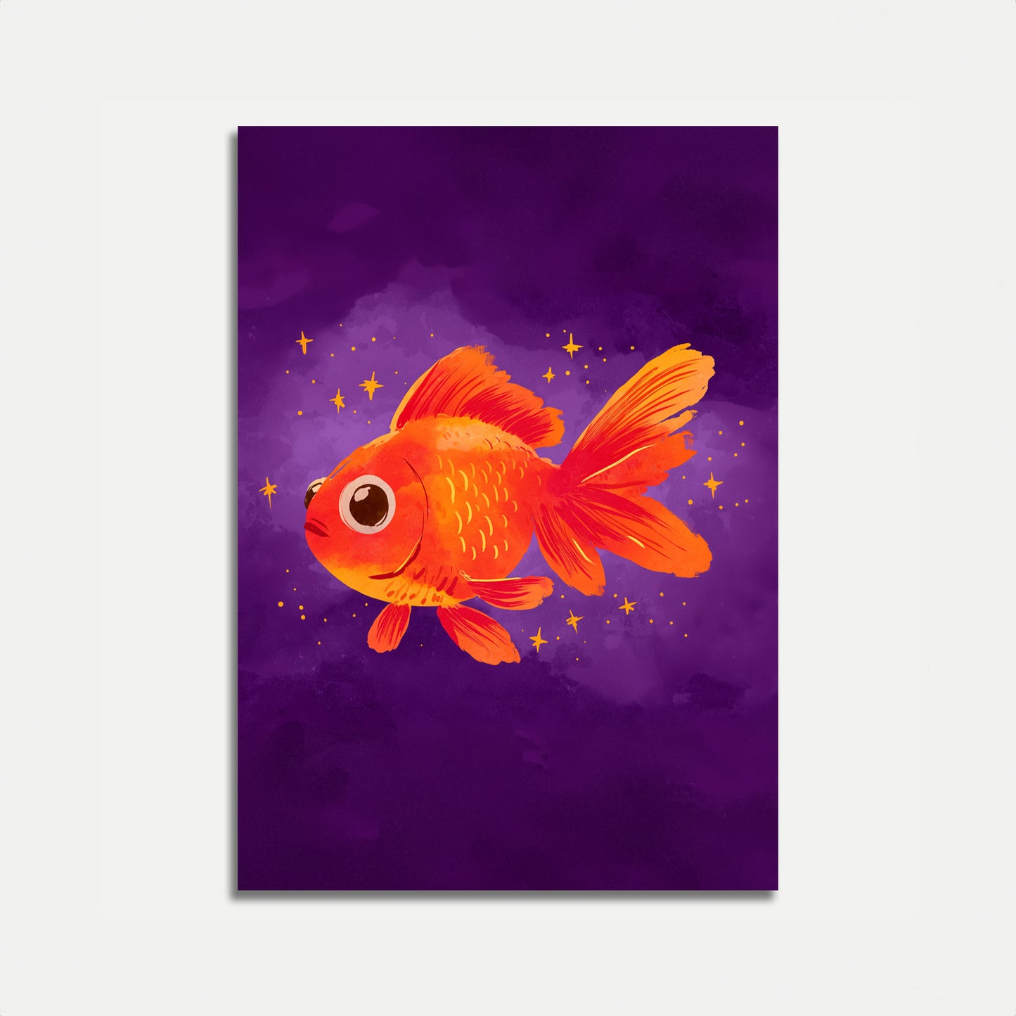 Póster de Fantasía de Pez Dorado Estrellado