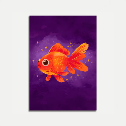 Póster de Fantasía de Pez Dorado Estrellado