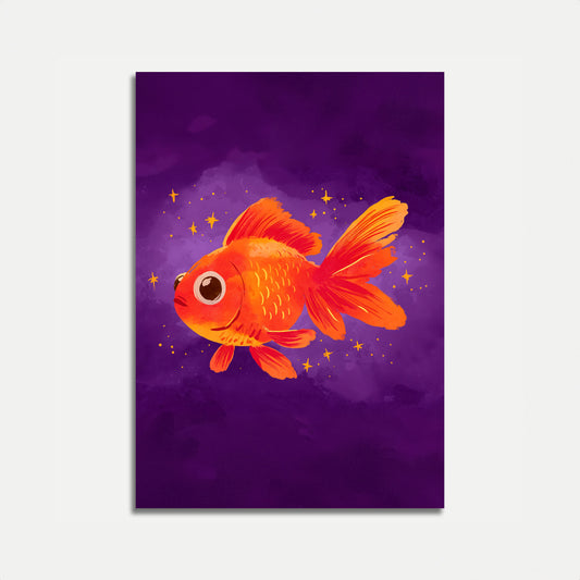 Pôster de Fantasia de Peixe-Dourado Estrelado