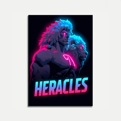 Herakles Neonový Válečník Plakát