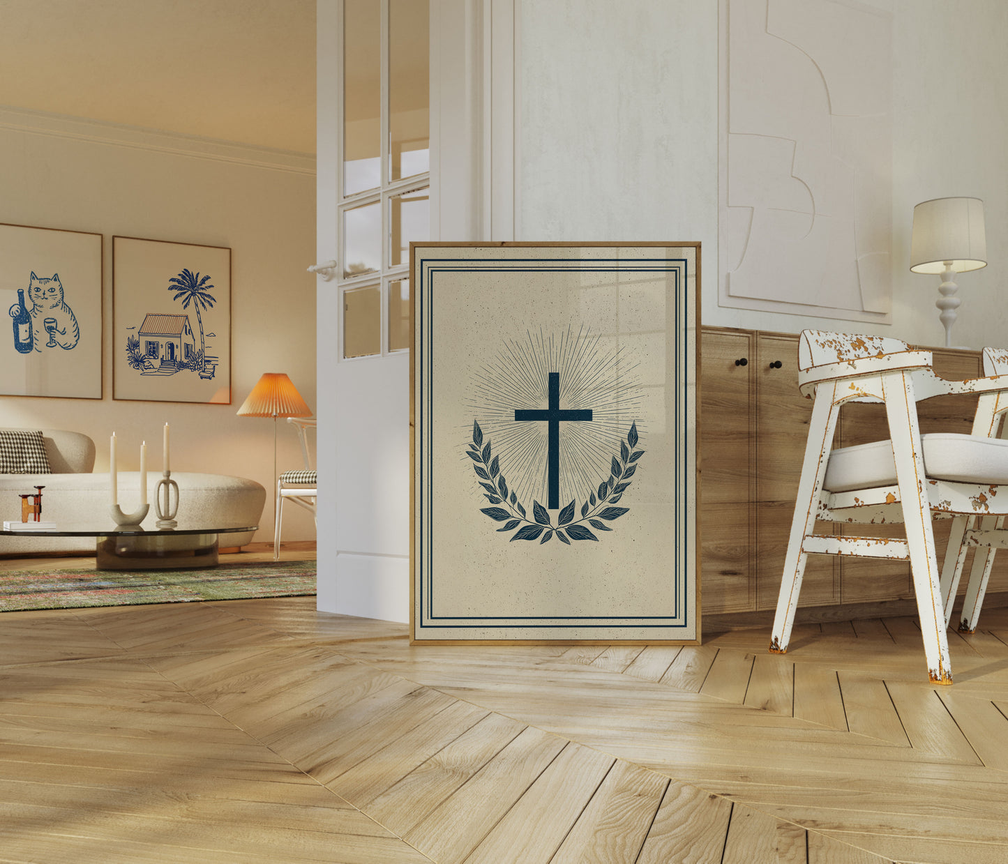 Divine Faith Cross Poster