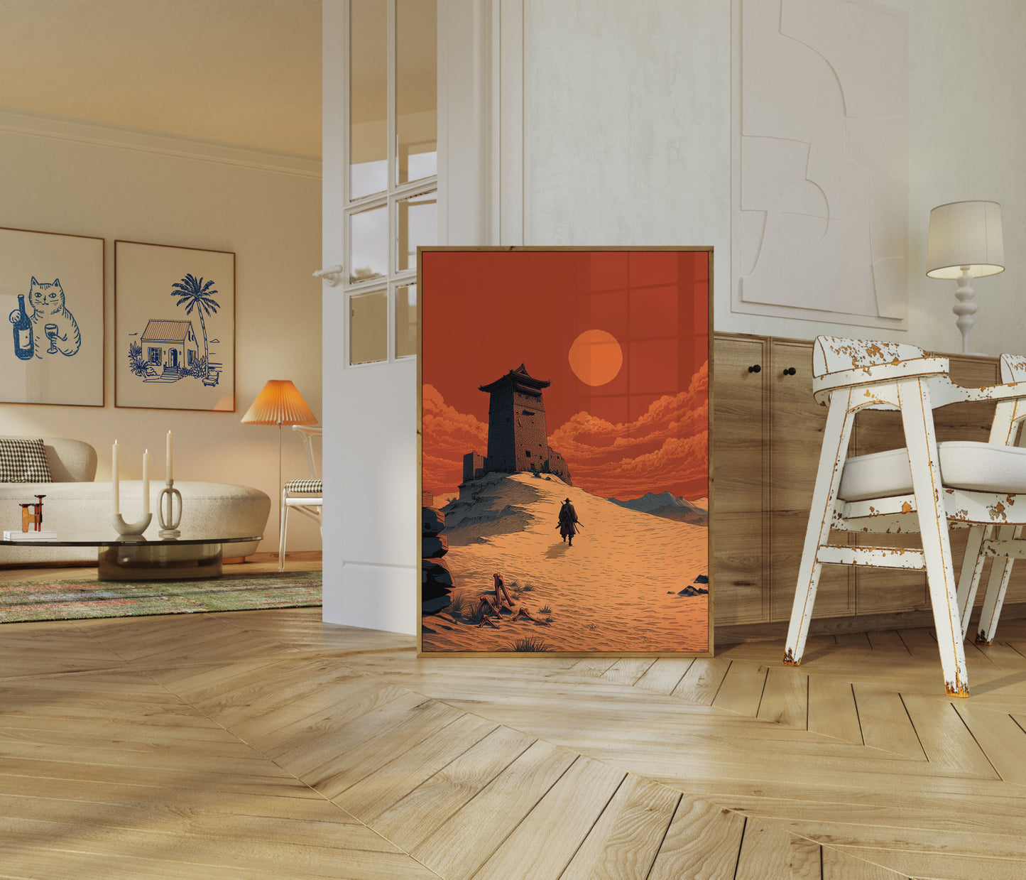 Desert Tower Wanderer Affisch