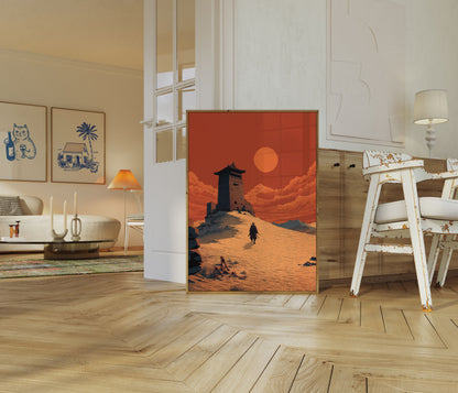 Desert Tower Wanderer Affisch