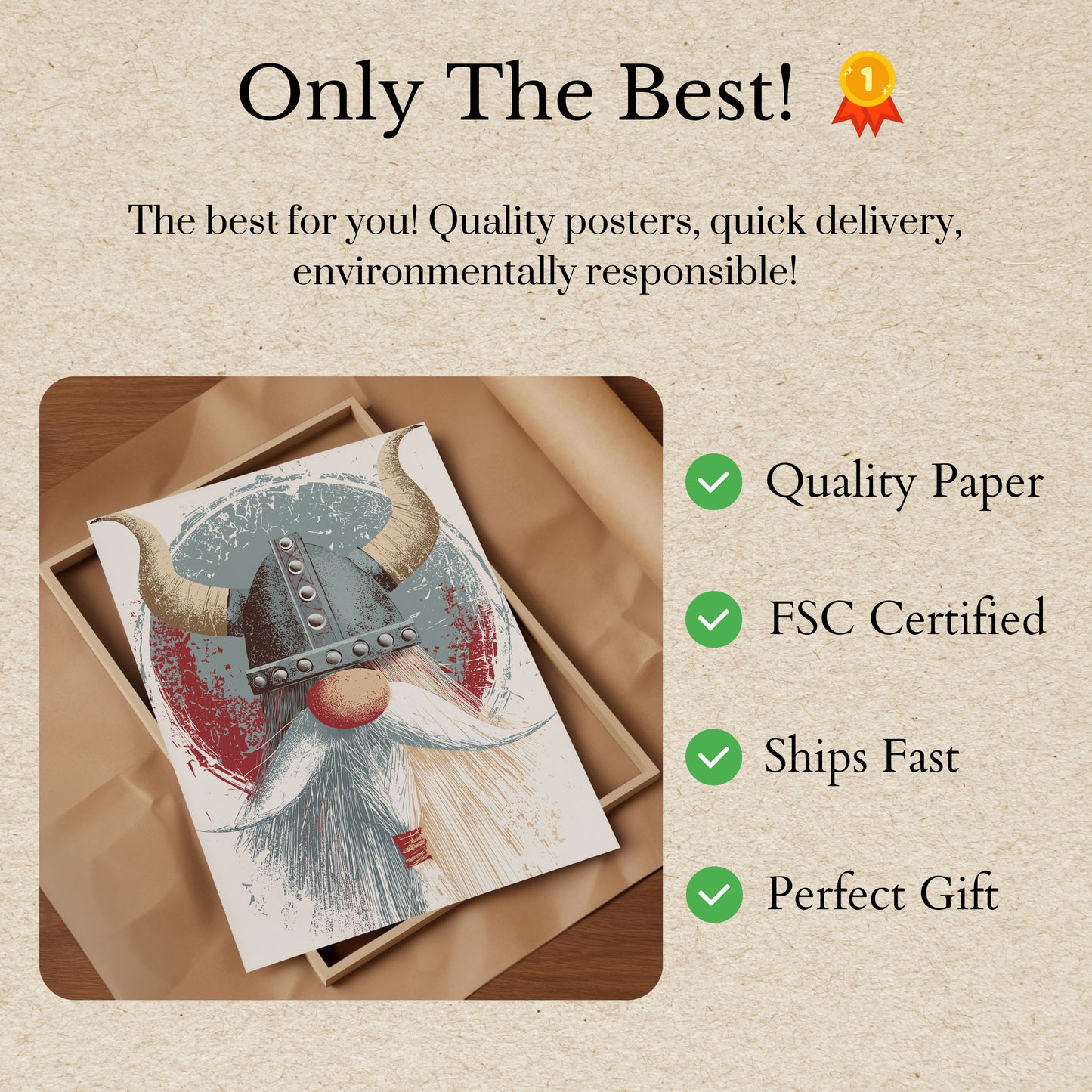 Stærk Vikingekriger Plakat