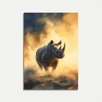 Majestic Rhino Wilderness Poster