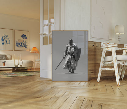 Medieval Crusader Knight Poster