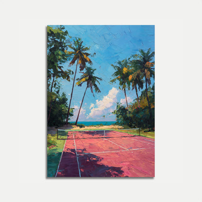Tropical Tennis Paradise Poster