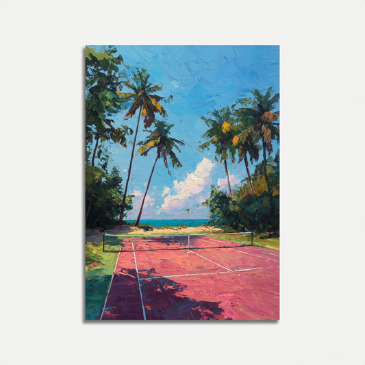 Tropical Tennis Paradise Poster