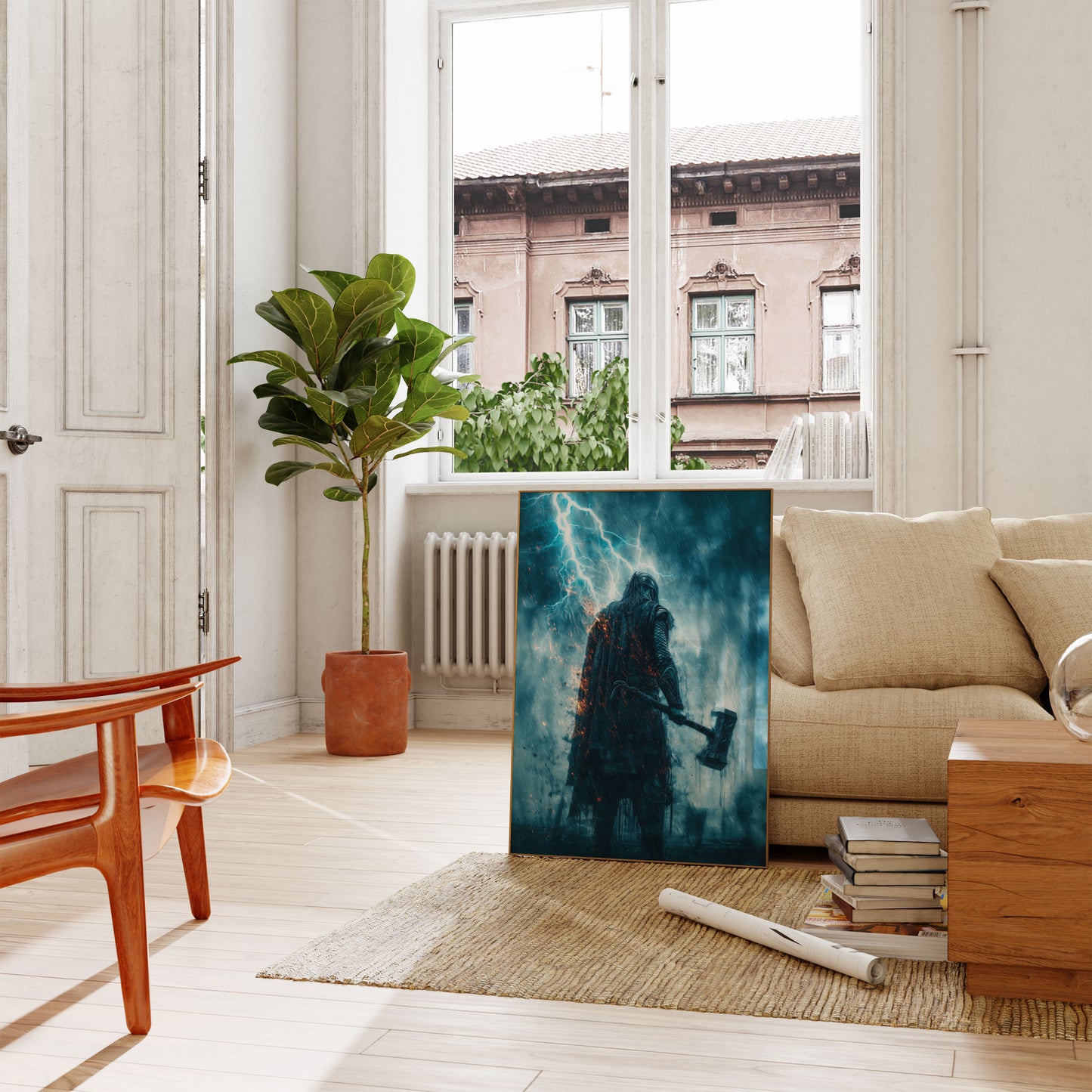 Lightning Thor Viking Poster