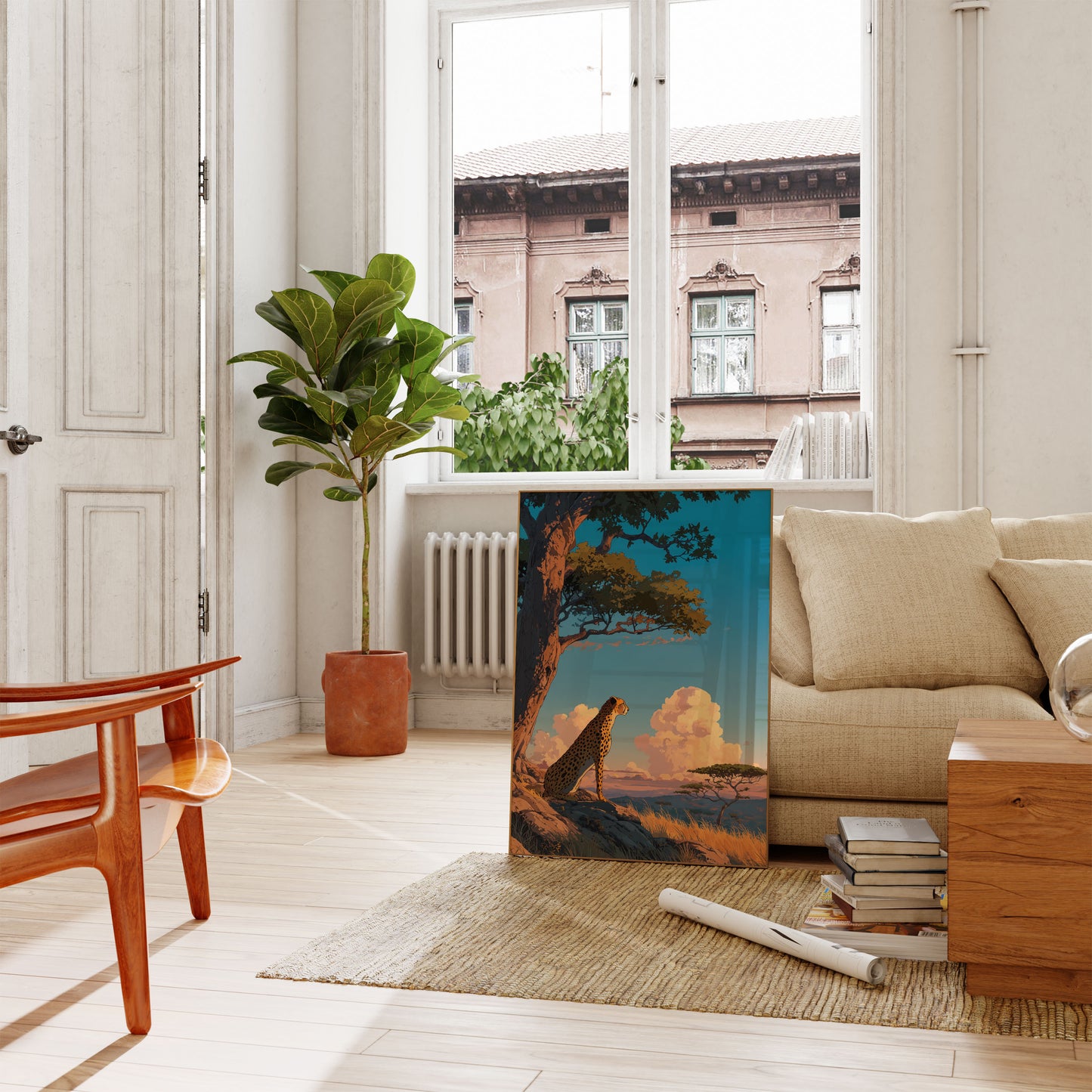 Savanna Sunset Cheetah Poster