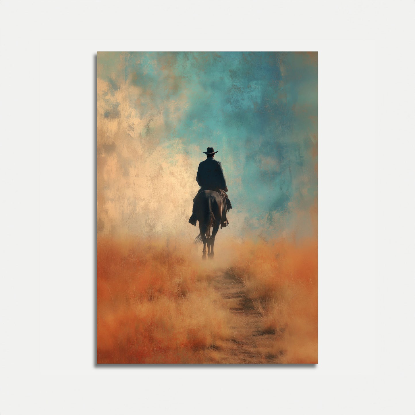 Lone Rider Desert Journey Poster