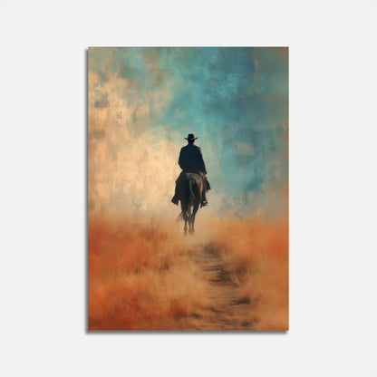 Lone Rider Desert Journey Poster
