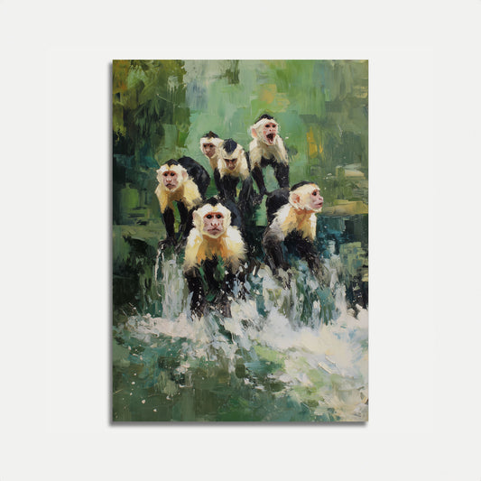 Monkey Family Portrait Poster