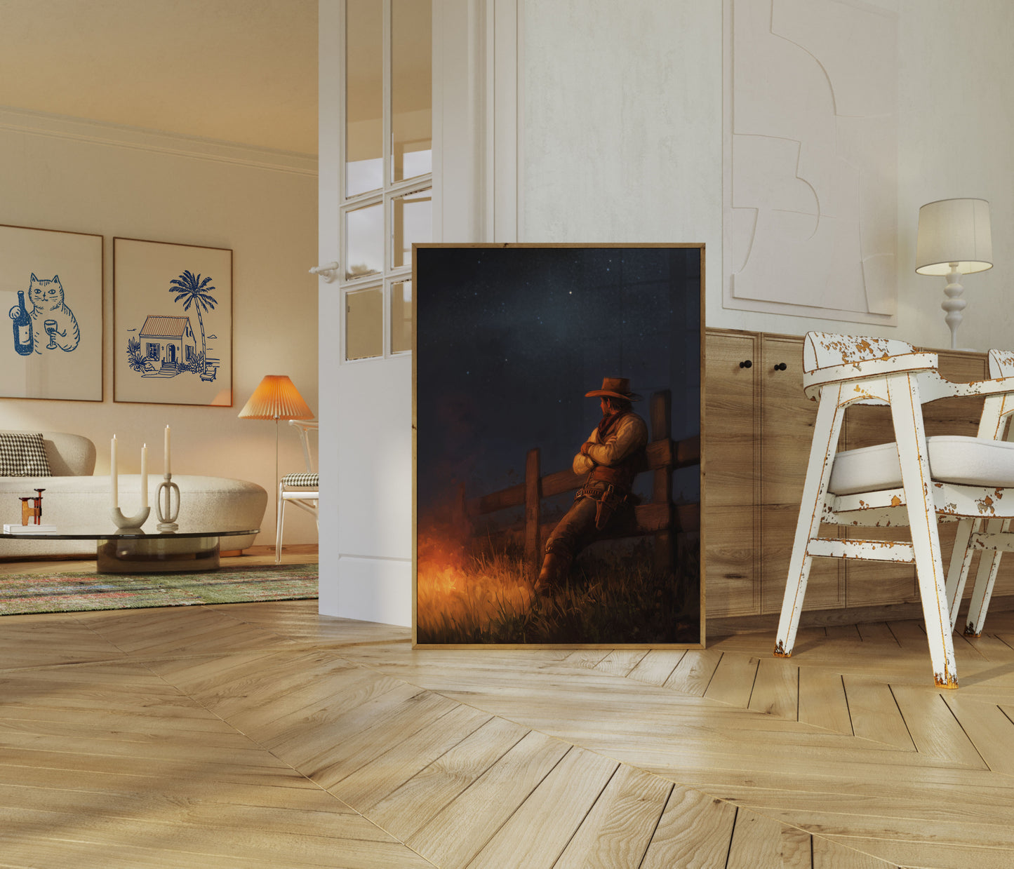 Lone Cowboy Night Vigil Poster