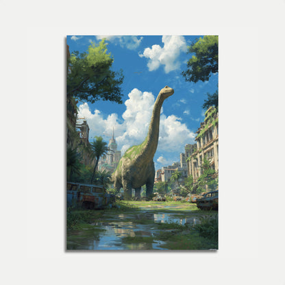 Dinosaur City Ruins Poster
