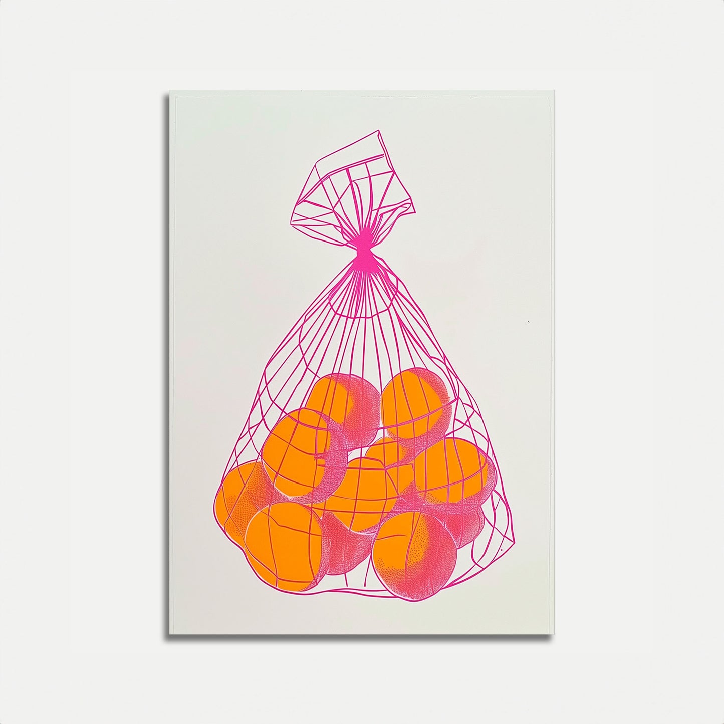 Citrus Catch Modern Art Poster