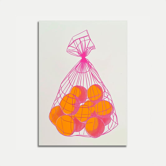 Citrus Catch Modern Art Poster