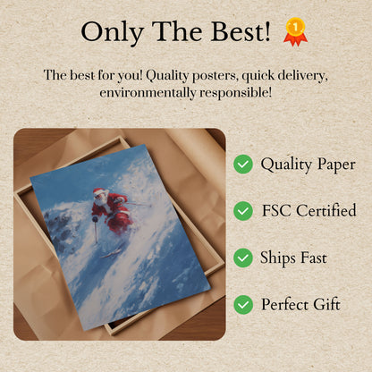 Kerstman's Ultieme Ski-Avontuur Poster