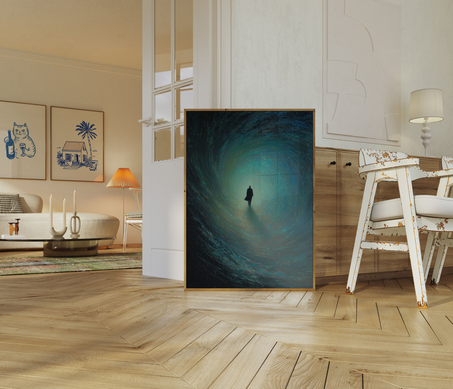 Journey Through Cosmic Tunnel Poster